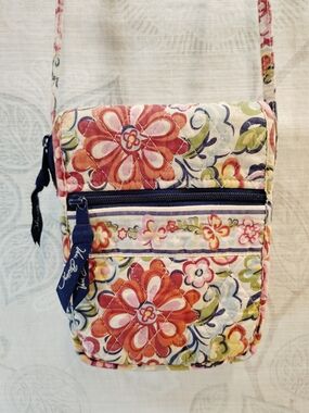 Vera Bradley Floral Quilted Crossbody Bag in Pink, Orange, Blue, Green